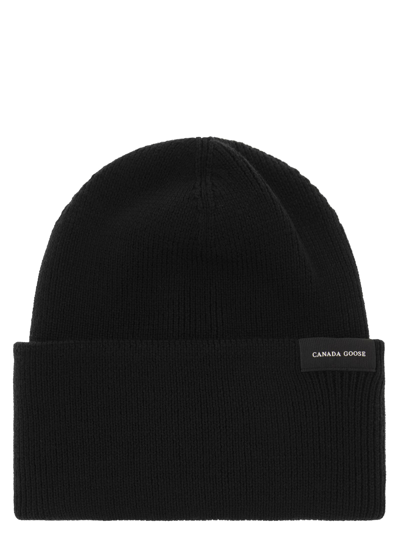 Shop Canada Goose Arctic Toque - Wool Cap In Black