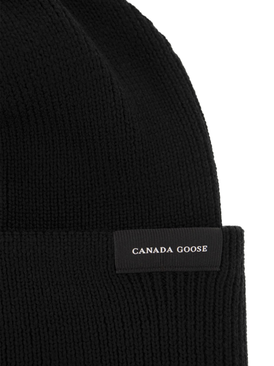 Shop Canada Goose Arctic Toque - Wool Cap In Black
