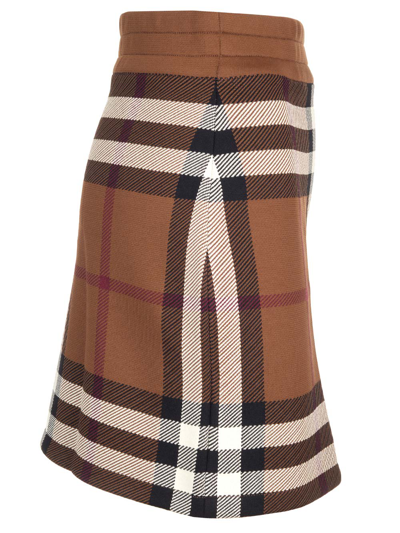 Shop Burberry Mildred Mini Skirt In Brown