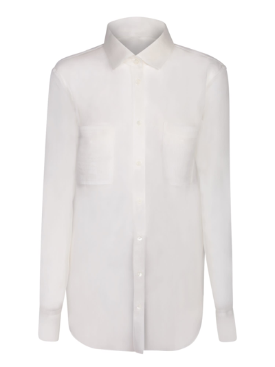 Shop Blanca Vita Capparis Semi-sheer Shirt White