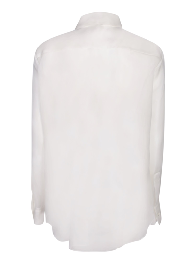 Shop Blanca Vita Capparis Semi-sheer Shirt White