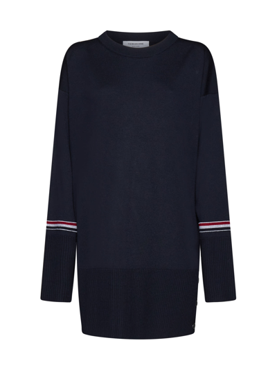 Shop Thom Browne Sweater In Navy