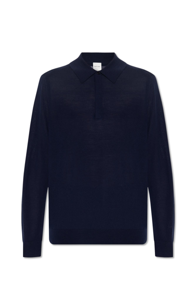 Shop Paul Smith Polo Sweater In Blue