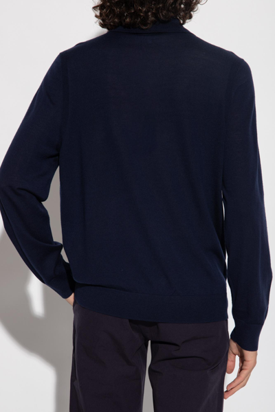 Shop Paul Smith Polo Sweater In Blue