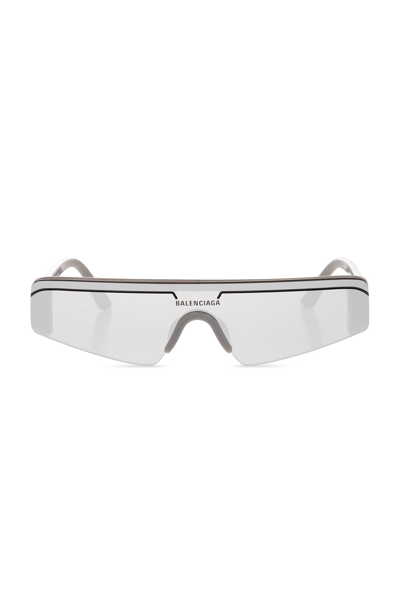 Shop Balenciaga Ski Rectangle Sunglasses In Grey
