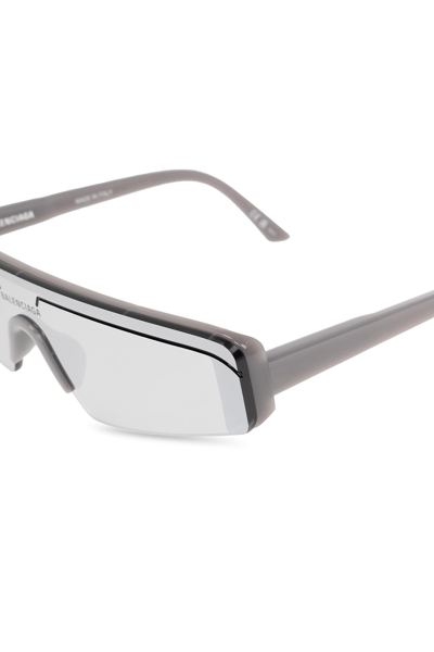 Shop Balenciaga Ski Rectangle Sunglasses In Grey