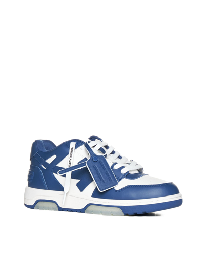 Shop Off-white Sneakers In White Royal Blue