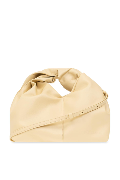 Shop Jw Anderson Twister Hobo Shoulder Bag In Yellow