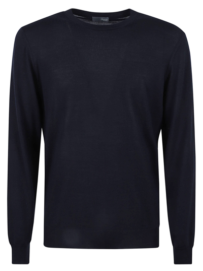 Shop Drumohr Plain Ribbed Sweater In Blue