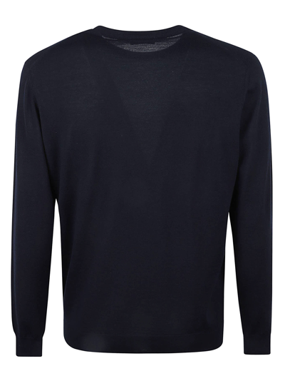 Shop Drumohr Plain Ribbed Sweater In Blue