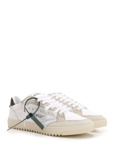Shop Off-white White And Beige 5.0 Sneakers