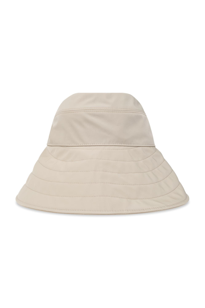 Shop Attico Hat With Logo In Ivory