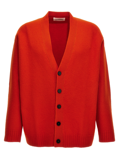 Shop Jil Sander Wool Cardigan In Orange