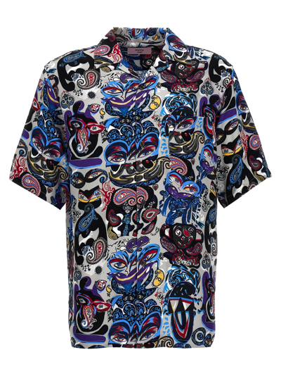 Shop Martine Rose Grey Creature Shirt In Multicolor