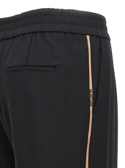 Shop Helmut Lang Logo Band Pants In Black