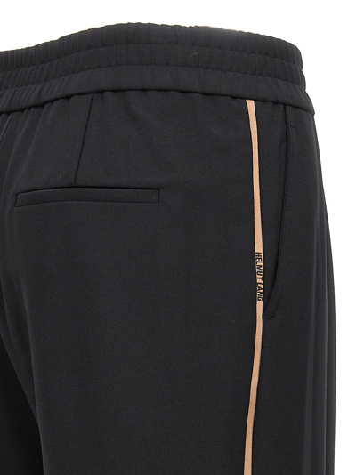 Helmut Lang Cropped Flare Ribbed Pants In Black