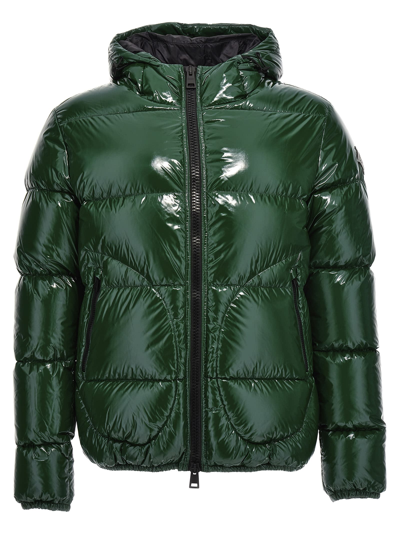 Shop Herno Bomber Gloss Down Jacket In Green