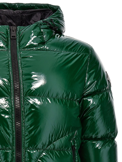 Shop Herno Bomber Gloss Down Jacket In Green