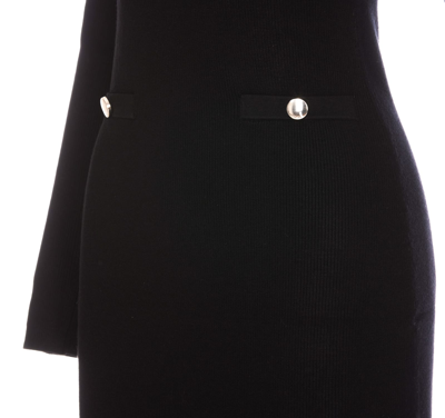 Shop Liu •jo Knitted Dress In Black