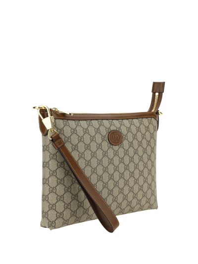 Gucci Interlocking G-print Clutch Bag In Be.eb/bro.sug/br.