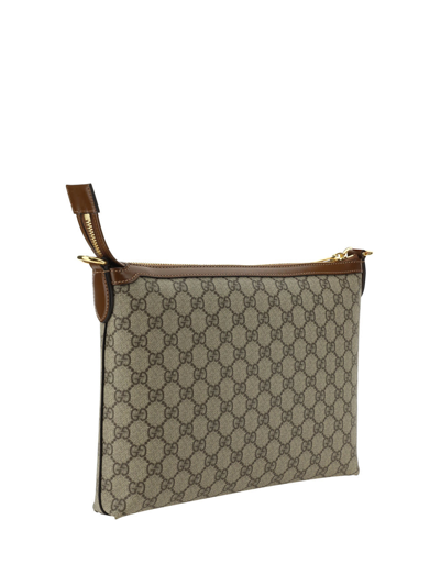 Gucci Interlocking G-print Clutch Bag In Be.eb/bro.sug/br.