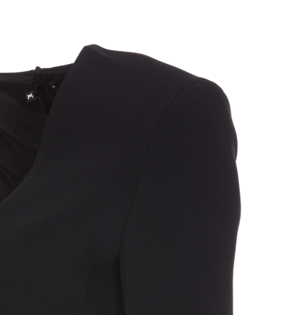 David Koma Top '3d Crystal Chain And Square Neck' In Black
