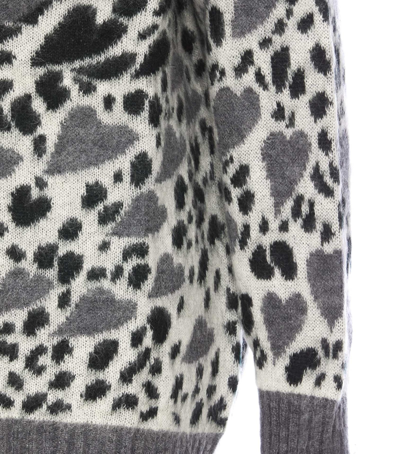 Shop Aniye By Leopard Cardigan In Grey