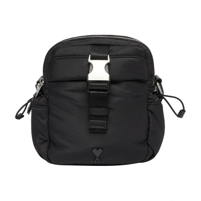 Shop Ami Alexandre Mattiussi Ami De Caur Crossbody Pocket Bag In Black