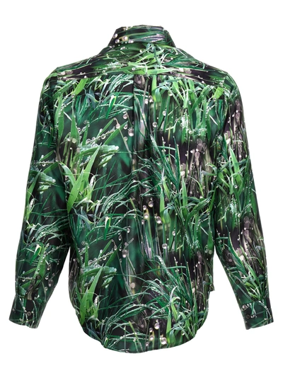 Shop Martine Rose Grass Shirt, Blouse In Green