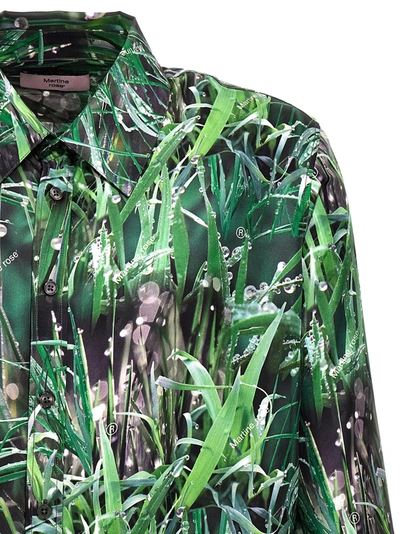 Shop Martine Rose Grass Shirt, Blouse In Green
