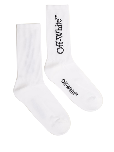 Shop Off-white White Socks With Logo