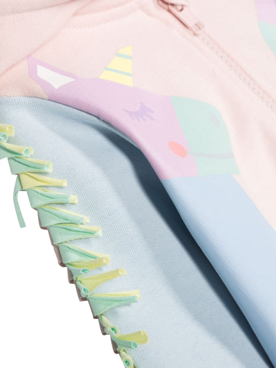 Shop Stella Mccartney Unicorns Zipper Hoodie In Multicolor