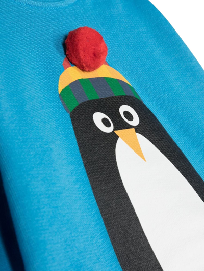 Shop Stella Mccartney Penguin Crewneck Sweatshirt In Azzurro