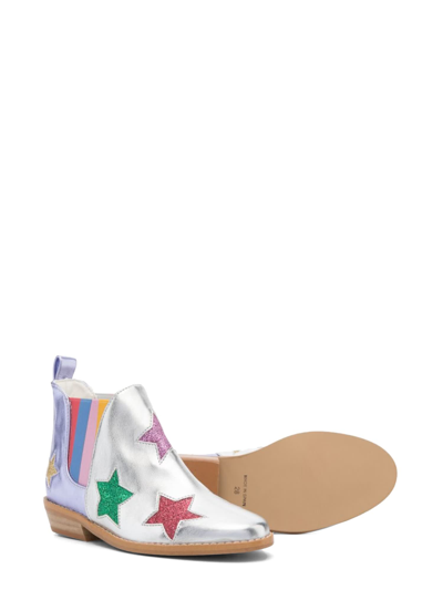 Shop Stella Mccartney Ankle Boots Stars In Multicolor
