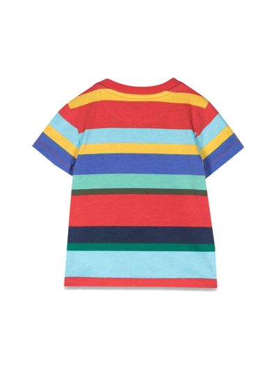 Shop Polo Ralph Lauren Striped Bear T-shirt In Multicolor