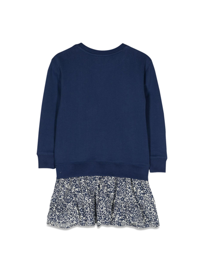 Shop Ralph Lauren ml Dress Fancy Skirt In Blu