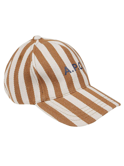 Shop Apc Logo Printed Curved Peak Baseball Cap In Multiple Colors