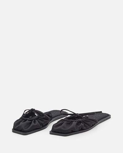 Shop Carlotha Ray Eco Satin Slippers In Black