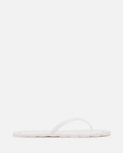 Shop Carlotha Ray Laser-cut Recycled Rubber Flip Flops In White