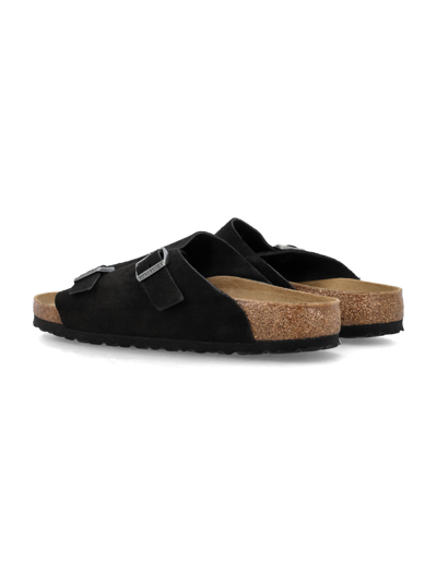 Shop Birkenstock Zurich Suede Suede In Black