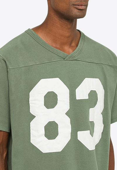Shop Erl 83 Print Football T-shirt In Green