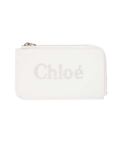 Shop Chloé Sense Card Holder In White