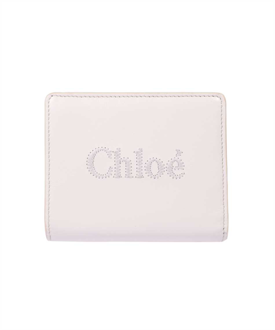 Shop Chloé Sense Wallet In Grey