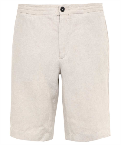 Shop Zegna Washed Linen Shorts In Beige
