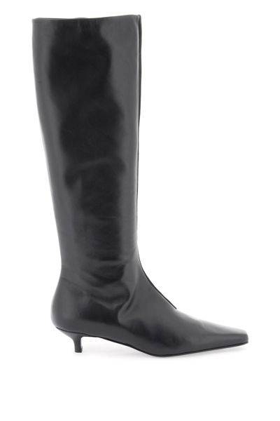 Shop Totême Toteme 'slim' Knee High Boots In Black