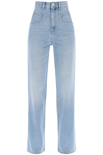 Shop Isabel Marant 'dileskoa' Straight Cut Jeans In Light Blue