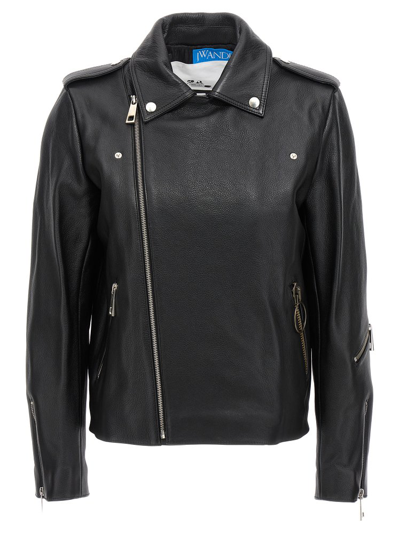 Shop Apc A.p.c. X Jw Anderson Morgan Leather Jacket In Black