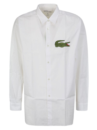 Shop Comme Des Garçons Shirt X Lacoste Buttoned Shirt In White