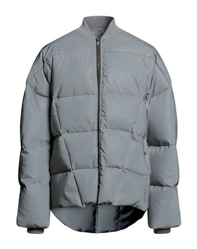 Shop Rick Owens Man Puffer Light Grey Size 40 Fiberglass, Polyester, Polyurethane, Virgin Wool