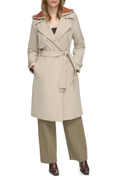 Shop Andrew Marc Water Resistant Belted Trench Coat In Antler